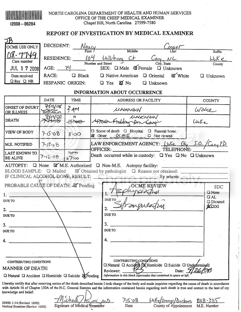 Sample Autopsy Report Form