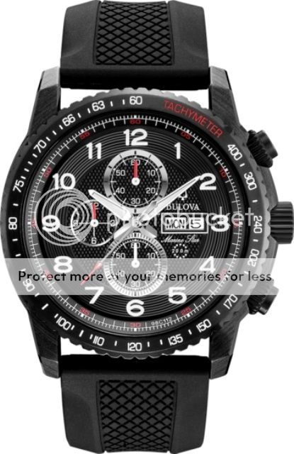 new bulova 98c112 marine star black sports strap mens watch in